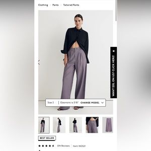 Madewell - The Harlow wife-Leg Pant - Smokey Grape